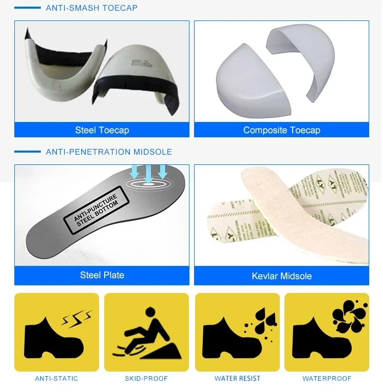 Leather Steel Toe Shoe For Men Steel Toe Footwear Sneaker Safety Work Men Boots Safety Shoes