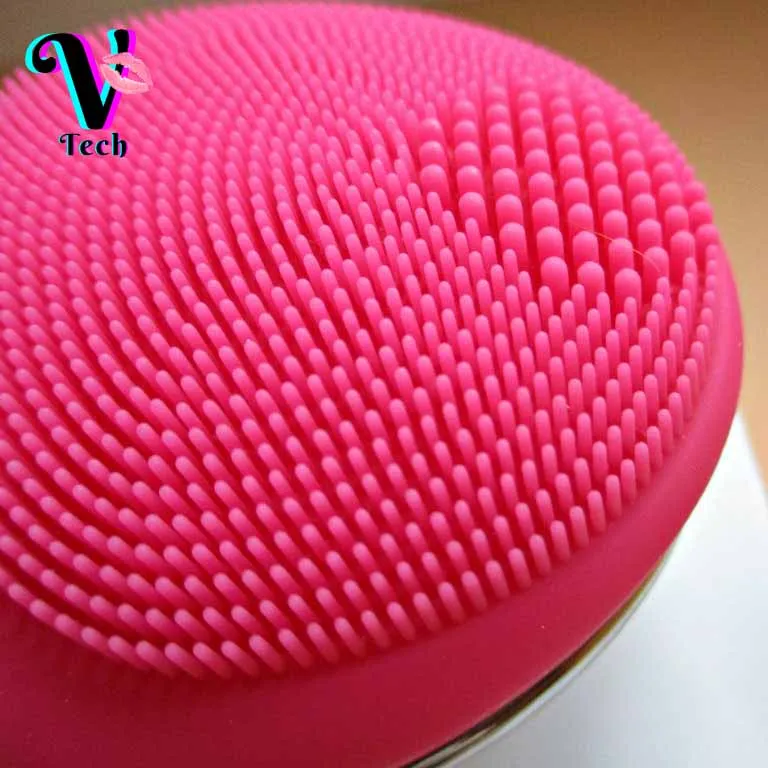 Custom Rechargeable Hand Massage Facial Cleansing Silicone Face Brush Wholesale IPX7 Waterproof