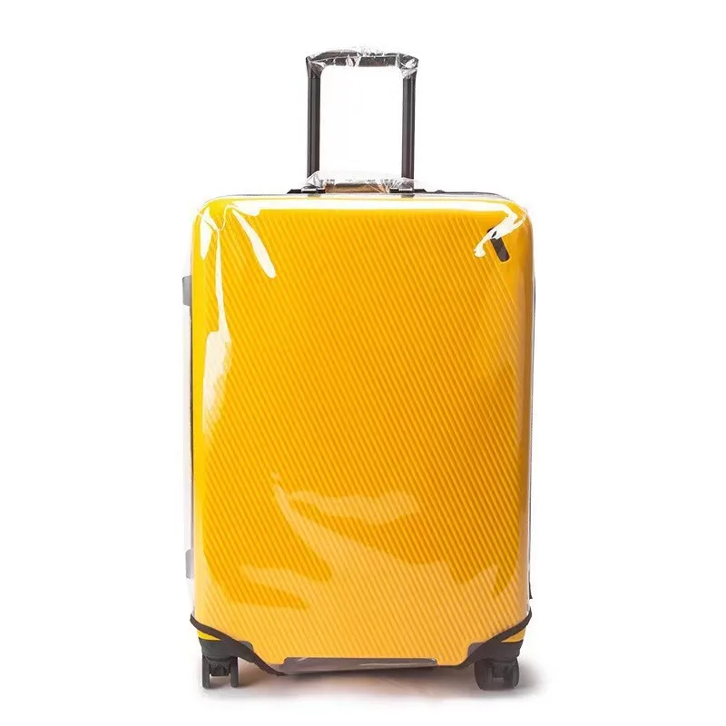2024 Customizable PVC Suitcase Protective Cover Durable Zipper Waterproof Non-Removable Design Letter Pattern Luggage Covers
