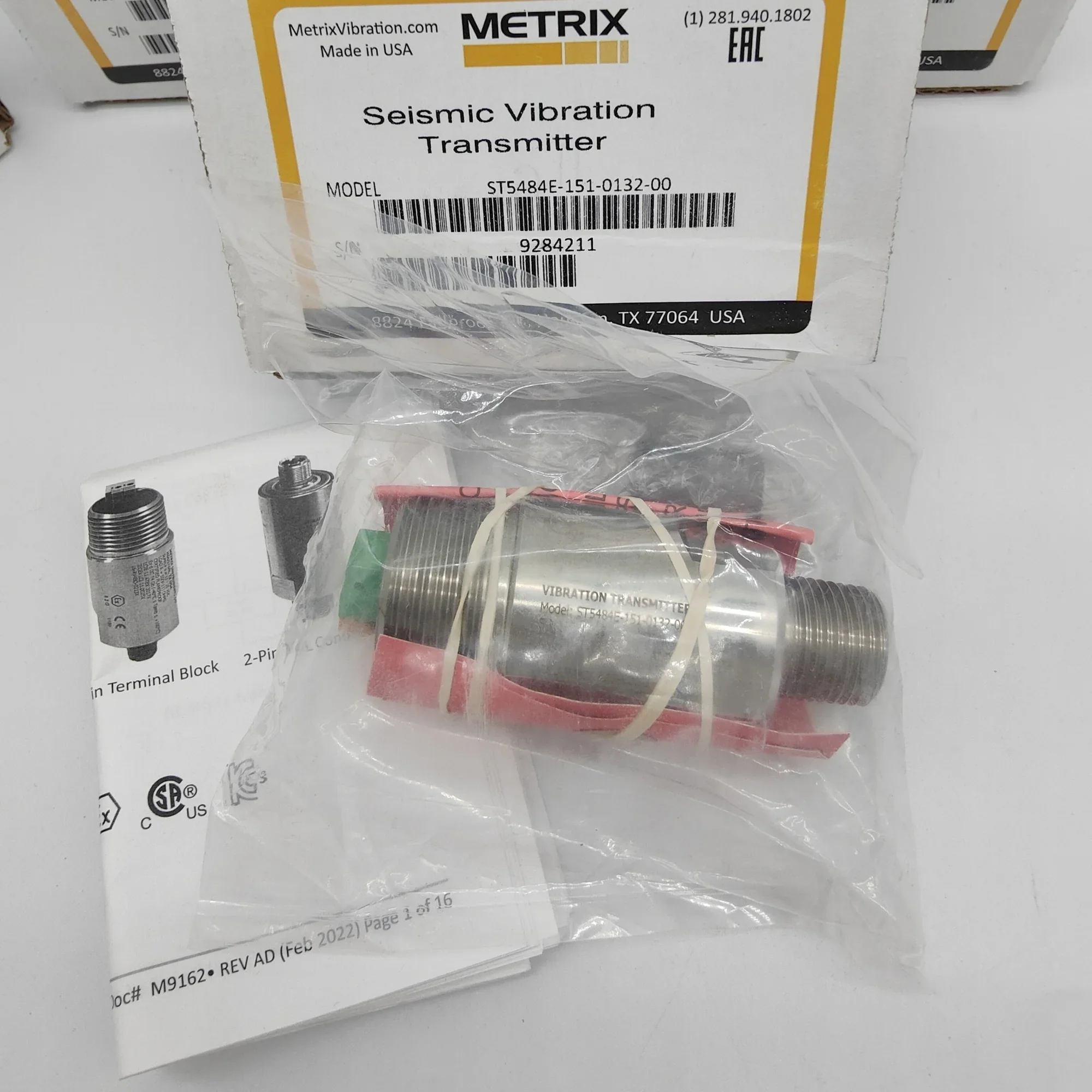 Датчик METRIX ST5484E-151-0132-00 вибрации передатчик + 8200-003