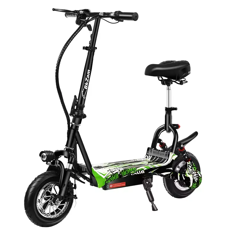 Off On Road Fast 2 Wheel Fold Able Long Range 10 Inch 500 Watt Cheap Electric Motor Scooter With Seat