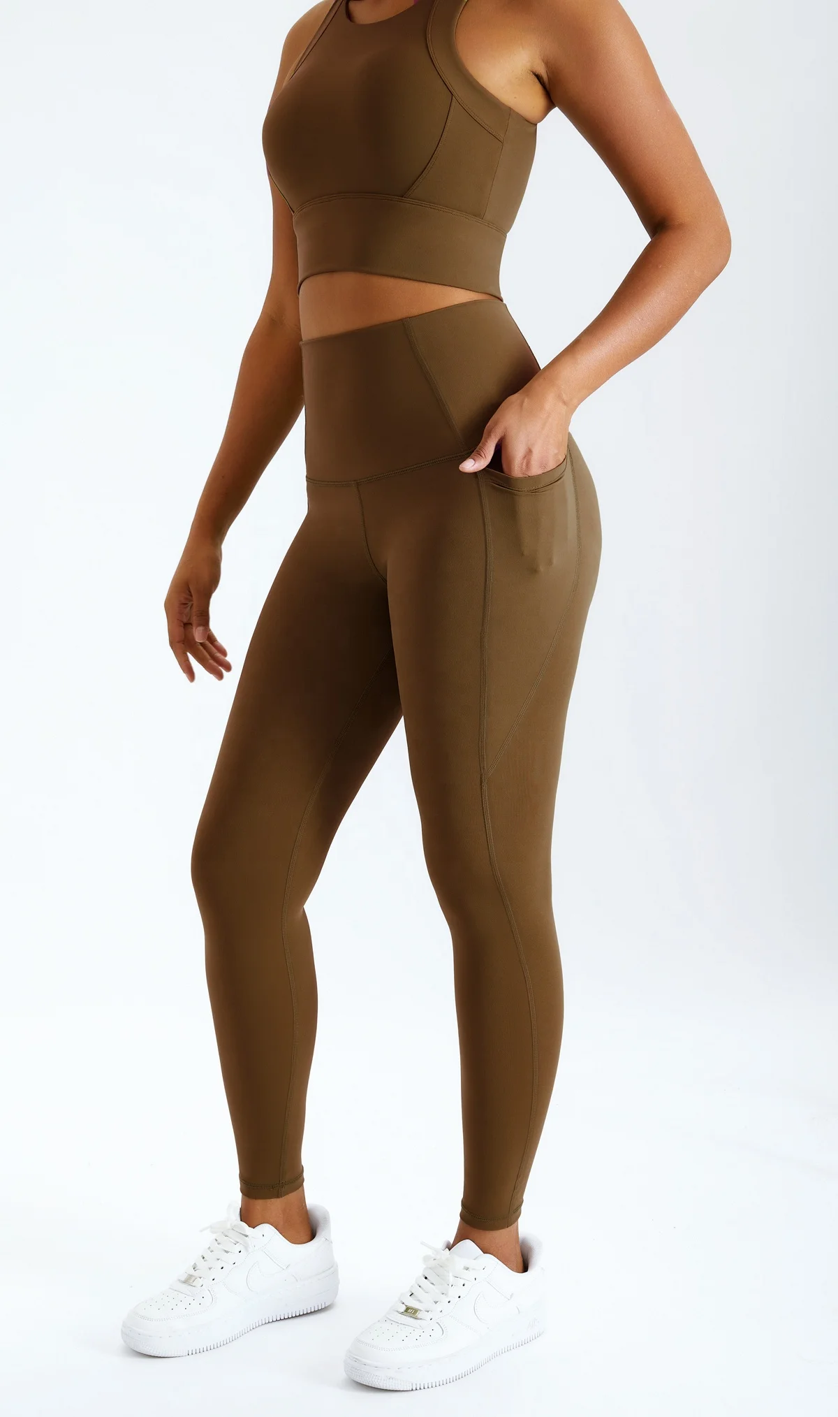 Super Soft Fitness Clothing Gym Crop Top Wholesale Recycled Fabric Yoga Wear Sports Suit For Women