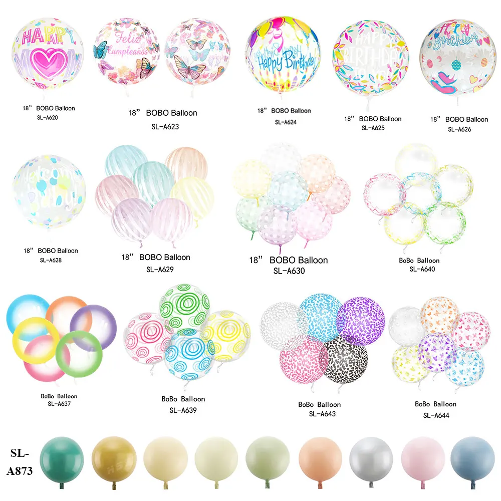 EN71 Professional Party Balloons Factory Wholesale Holiday Printing TPU Transparent Bubble Balloons Bobo Custom With Logo Design