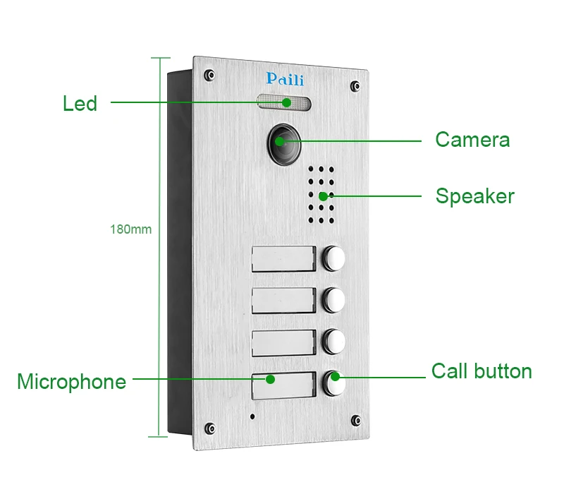 Multi-apartment tuya villa doorphone intercom with wifi video interphone security intercom system
