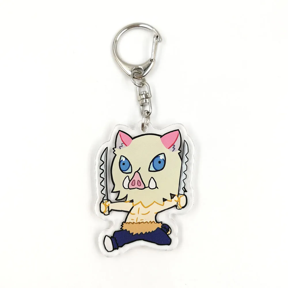 Custom Transparent Laser Cutting Anime Character Acrylic Plastic Keychain Charms