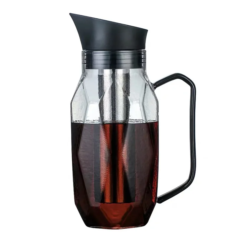 Wholesale borosilicate glass cold brew maker airtigh iced cold brew coffee maker glass coffee pot with filter