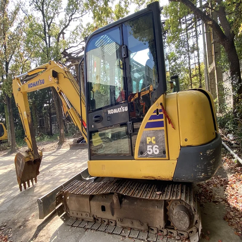 Used mini excavator 5.6ton Komatsu 56 original Japanese farm garden tractors  high quality second- hand excavator for sale