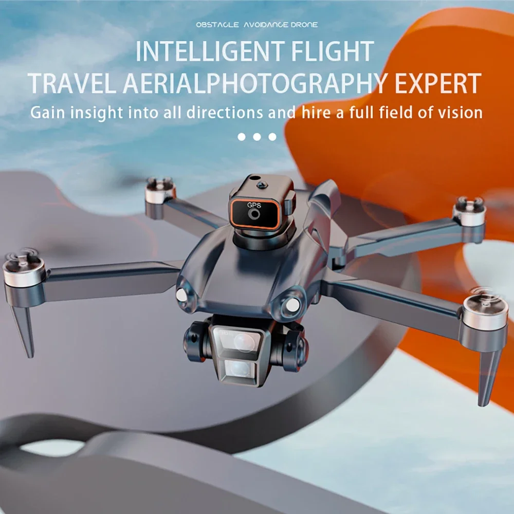 New professional drone with high-definition three cameras 360 degree obstacle avoidance brushless foldable quadcopter GPS