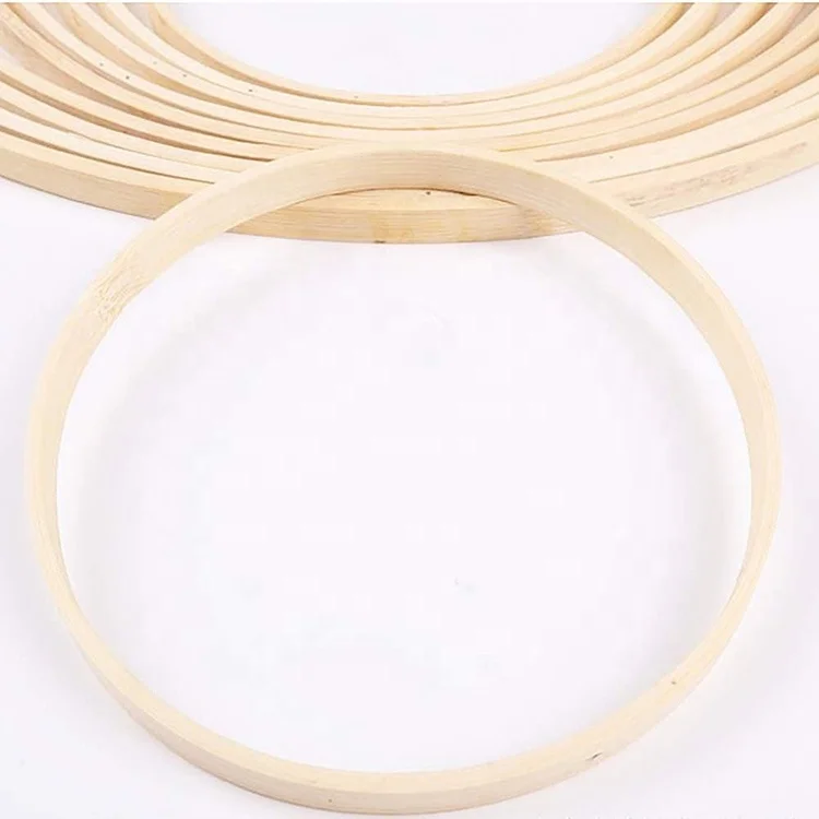8inch Wooden Bamboo Floral Hoops Wreath Rings for Making Wedding Wreath Decor and Wall Hanging Craft