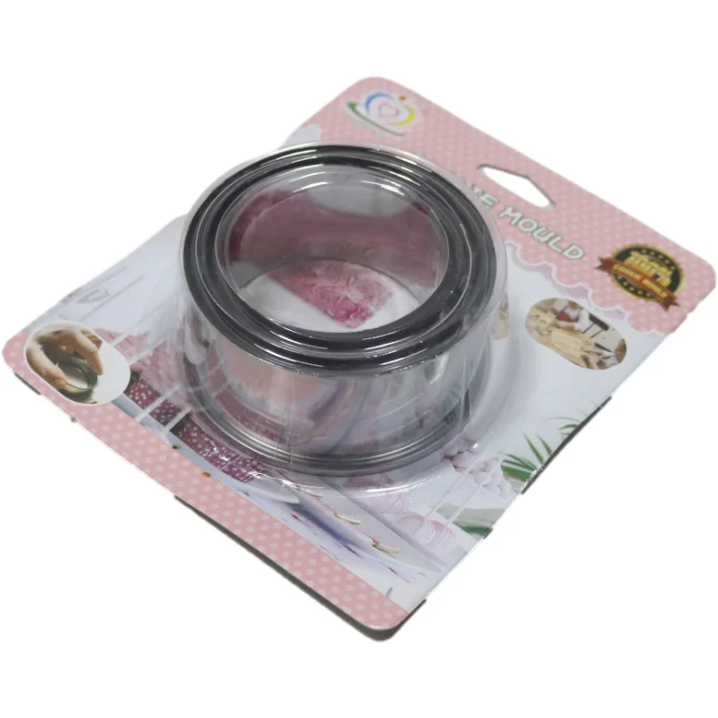 Wholesale 3 pieces round mini bake mold dessert mousse mold stainless steel cake mold baking supplies