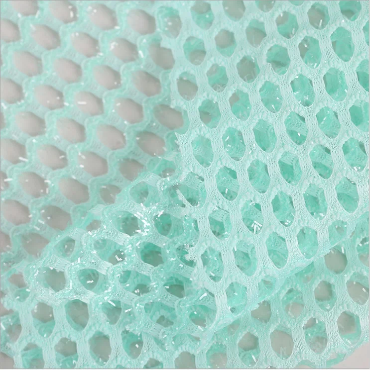 Home textile custom colors 100% polyester lightweight air net cloth lurex sandwich mesh fabric