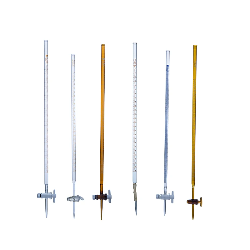 Лабораторная кислотная Щелочная стеклянная буретка, 25 мл, 50 мл, для химии, 5 мл, 10 мл, 100 мл, лабораторная буретка