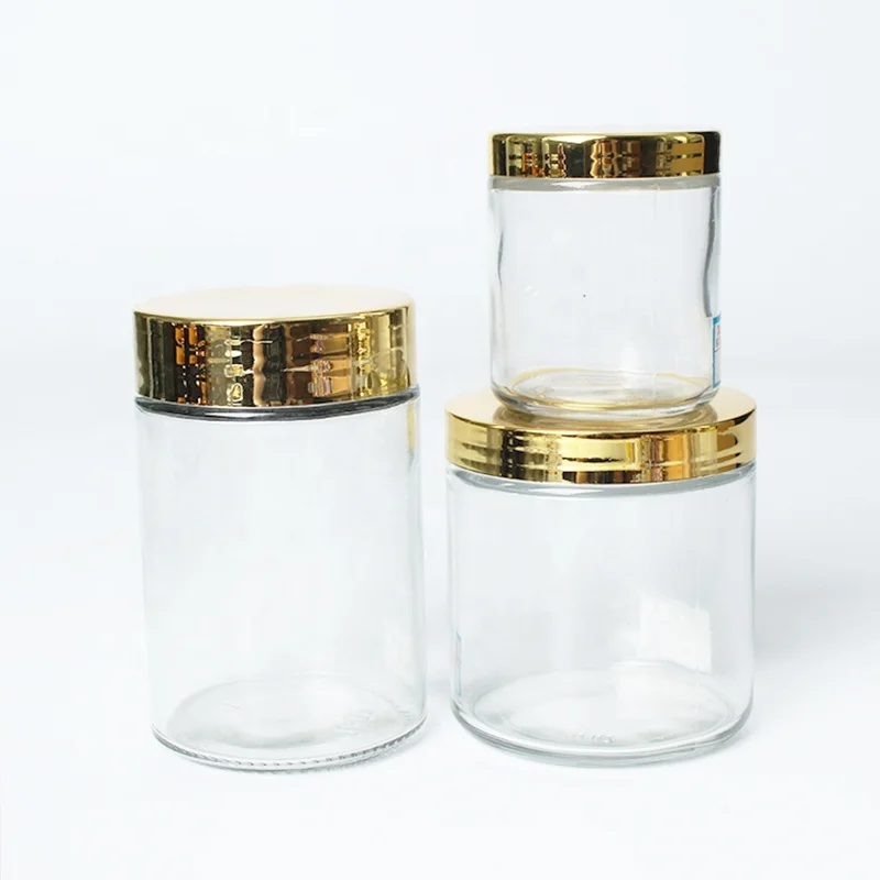 Wholesale 200ml 300ml 750ml 1000ml pumpkin cookie jar food glass jam jar with screw lid