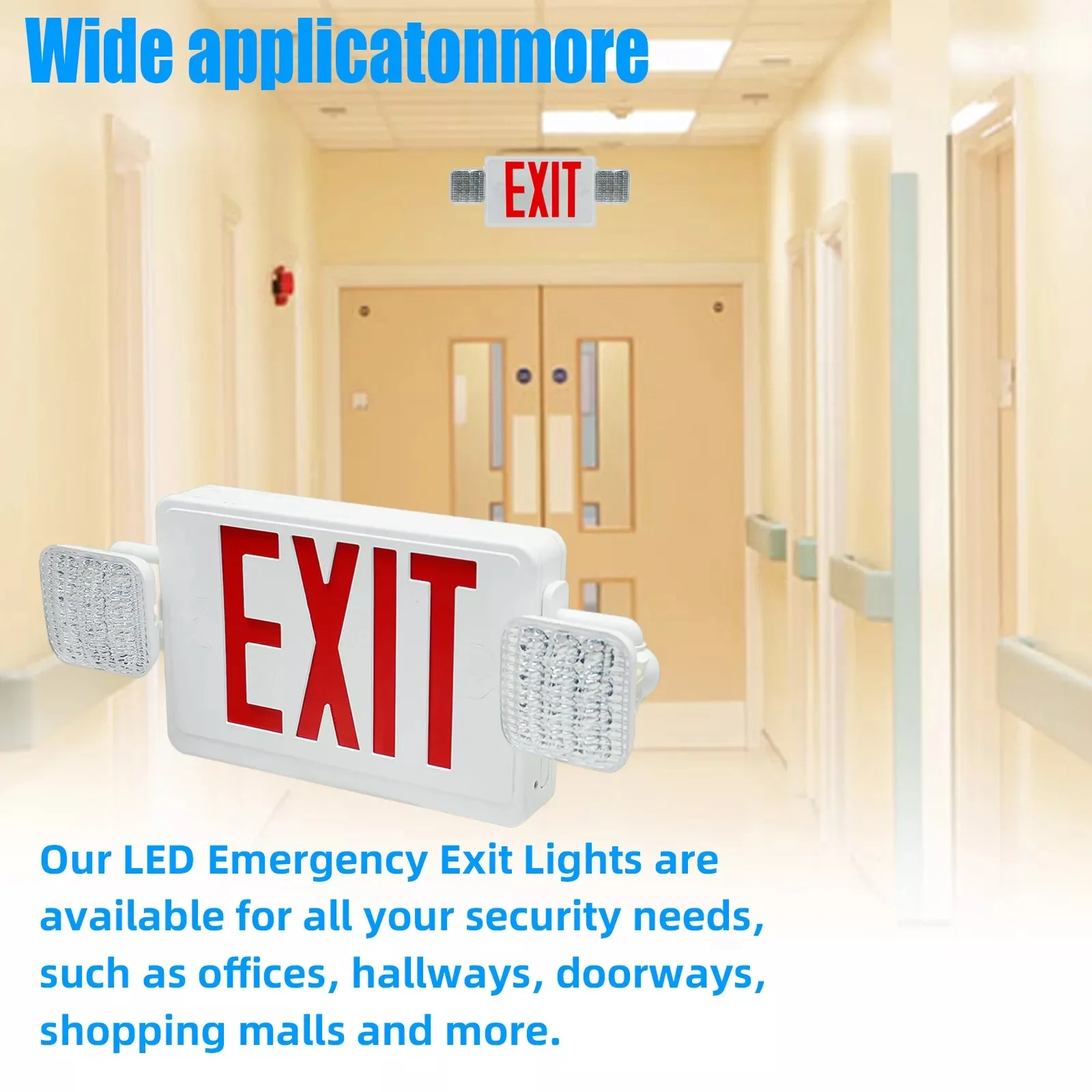 Wholesale Factory Price Custom Emergency Flood Light Evacuation Combo Exit Sign Led Emergency Light