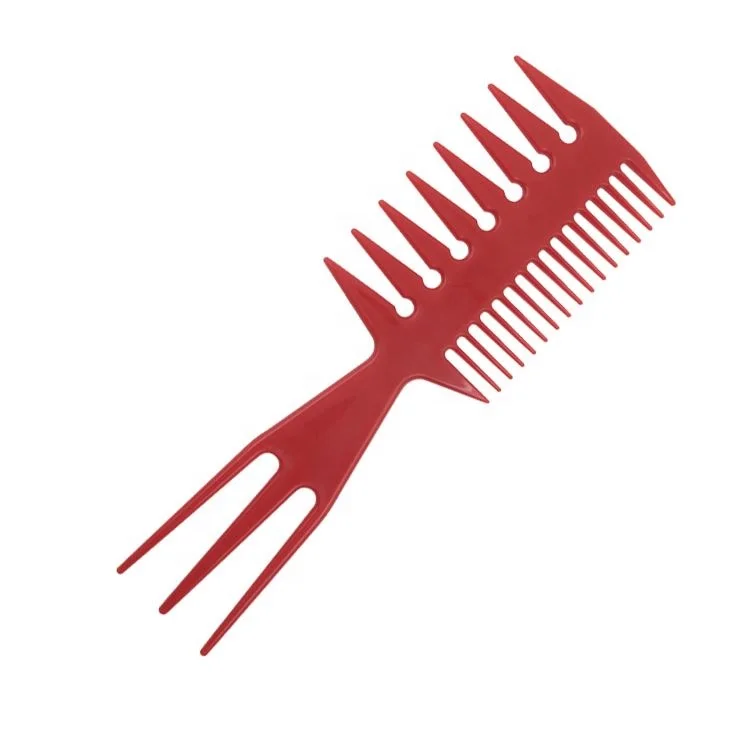 Restoring The Old Way Hair Partition Styling Plastic 3 Sided Pick Texture Comb