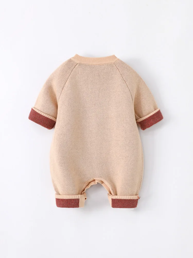 Baby jumpsuit winter Custom knit baby boys girls romper toddler knitted sprinkle sweater for baby clothes