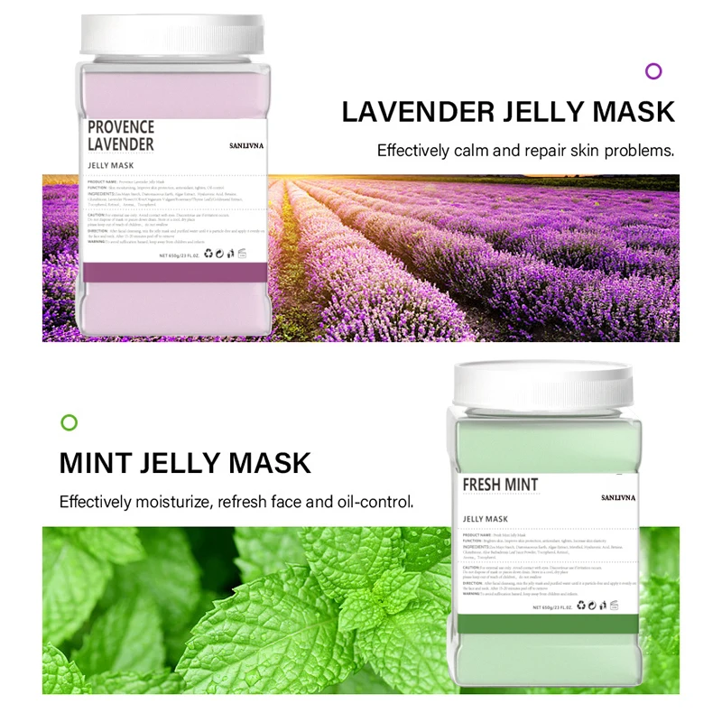Wholesale Rose Jelly Hyaluronic Acid Gel M ask Powder for Face Peel Moisturizing Jelly M ask Flower Spa Facial Skin Care M ask