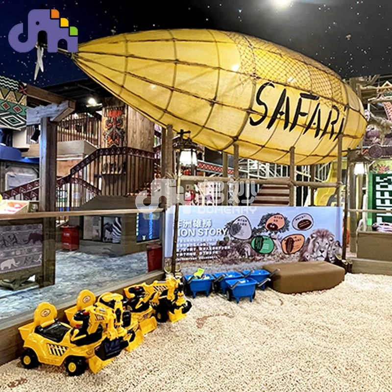 Domerry amusement equipment custom soft play sand pit indoor playground sandpit real wood grain