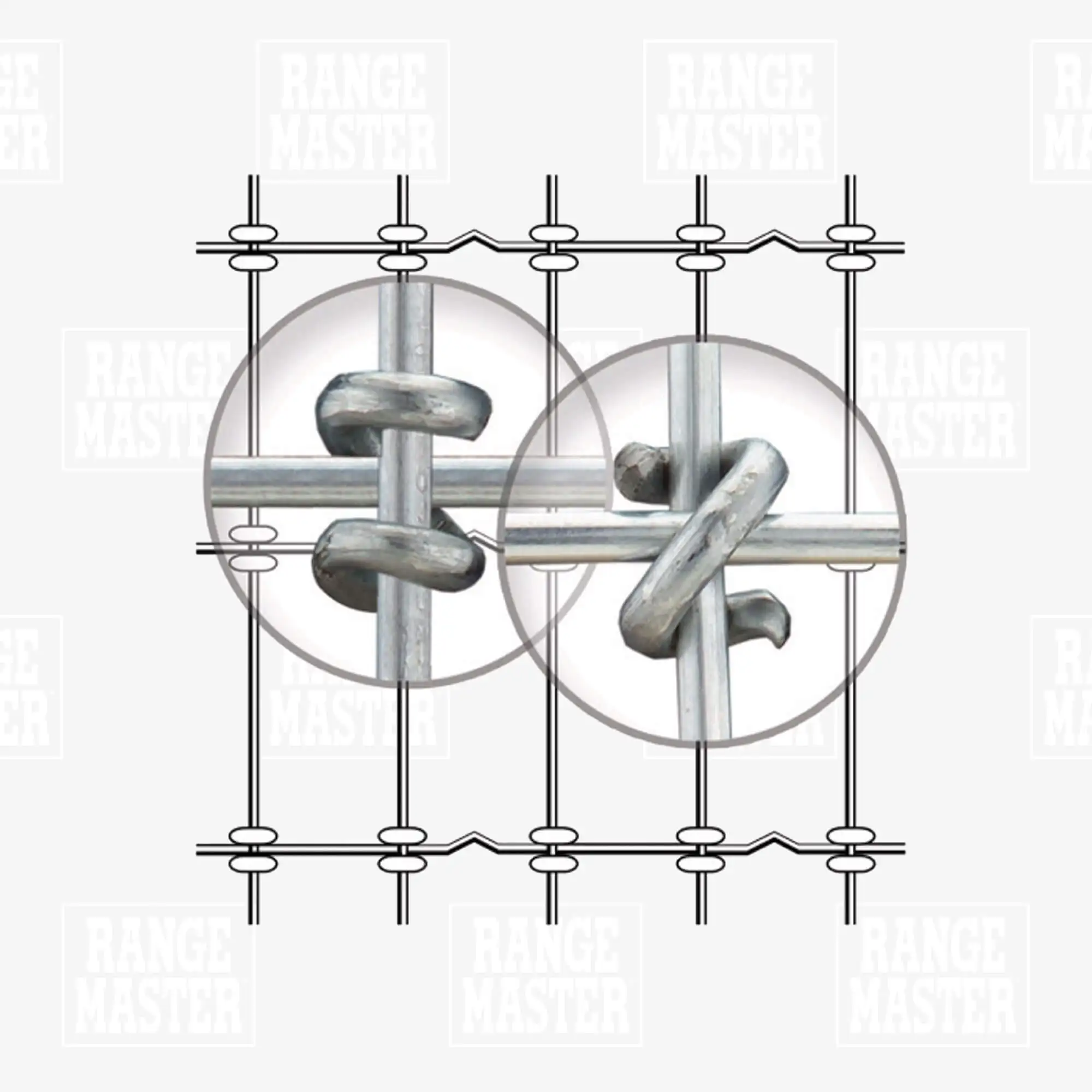 Low Price Galvanized Horse Mesh Rolls Square Deal Knotted Wire Mesh 12-1/2 GA  Non Climb Stay Fence