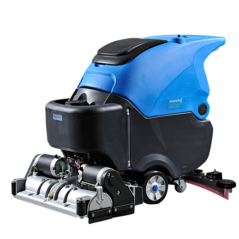 R65RBT Walk Behind Cordless Floor Scrubber Sweeper Machine