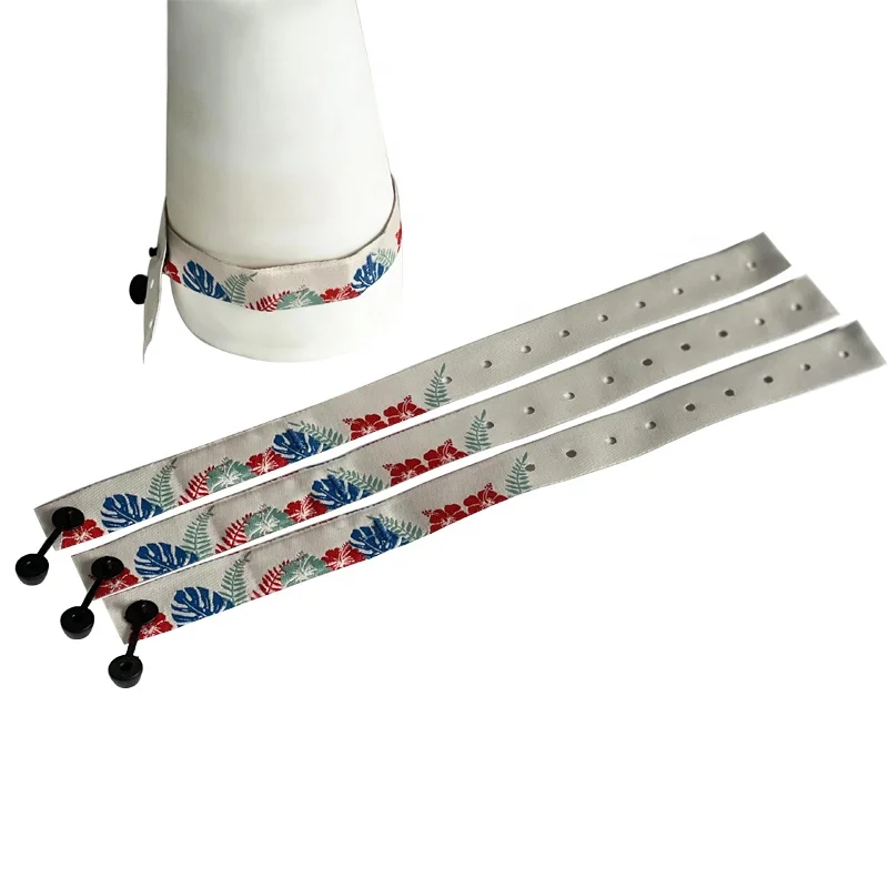 Best seller Adjustable Double Chip Waterproof Punch Disposable Hospital Bracelet  RFID double woven wristbands In Halloween