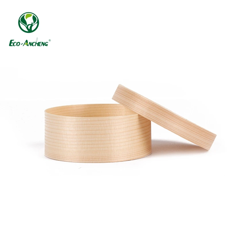 Disposable Wooden Baking Cake Tools Fruit Food Wood Round Cheese Cake Box