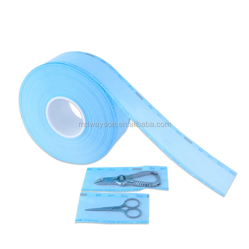 Medical supply  sterilization package flat reel pouch for EO/Steam sterilization
