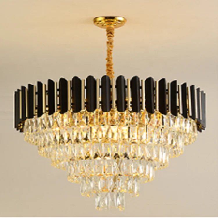 JYLIGHTING vintage kitchen gold indoor fixture large home led crystal modern decoration luxury pendant lighting chandelier