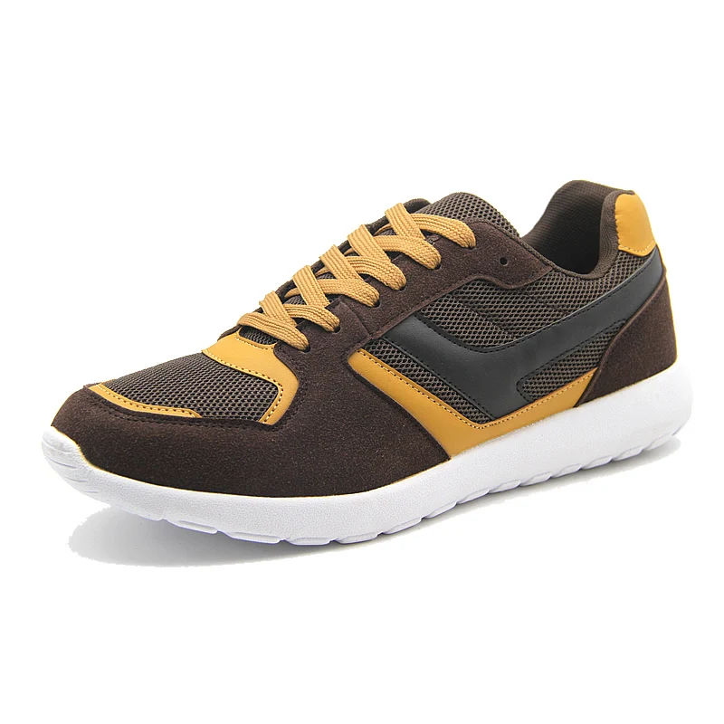 2023 New oem customized pu faux suede brown sport shoes sneakers for men scarpe per uomo