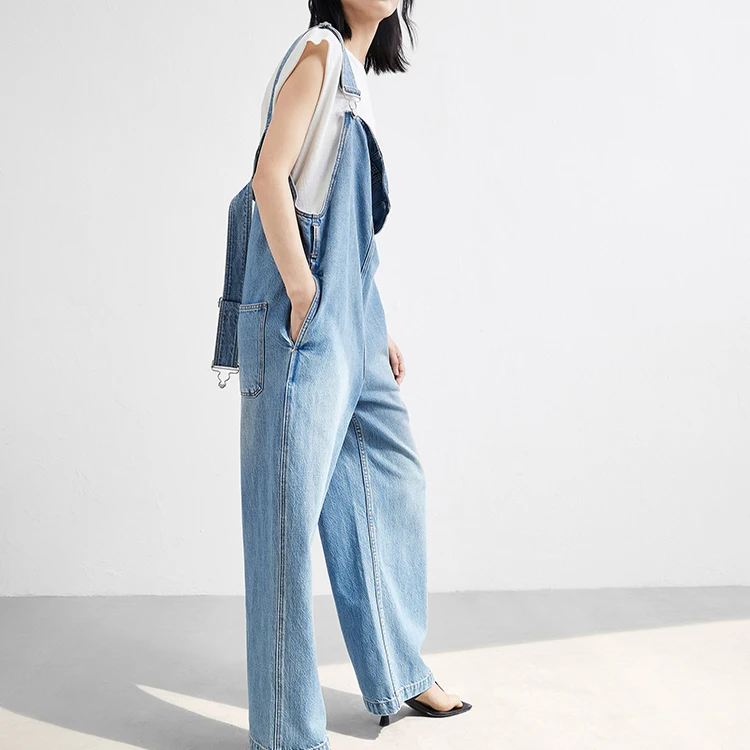 Wholesale Overall Trousers Denim Jeans Jumpsuit Suspenders For Women