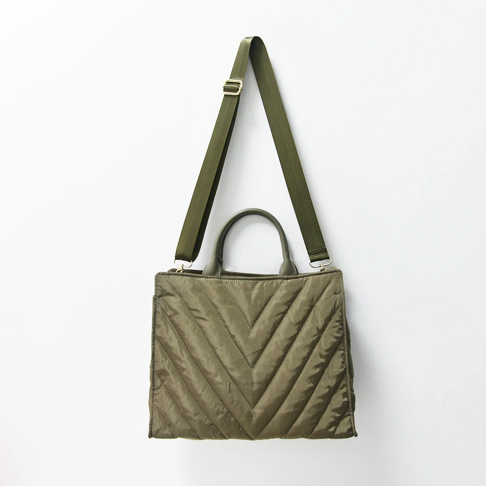 Fashion handbags for office lady Puffer computer bag With crossbody strap Quilted puffy bags for women
