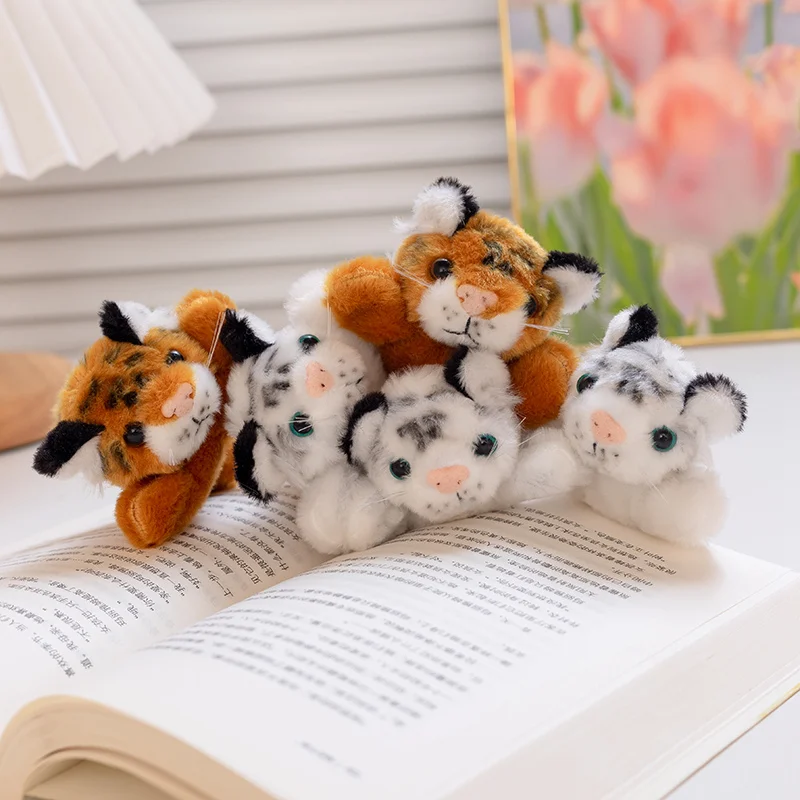 Cute Animal Plush Toy Fridge Magnet Set Lion Tiger Rabbit Stuffed Toys with Soft PP Filling Gifts for Kids Home Decor