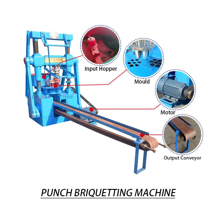 Straw sawdust mixed coal briquettes making machine cow dung briquette machine