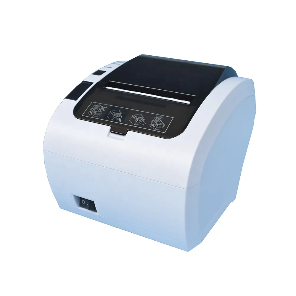 Supermarket POS System Auto Cutter 80mm USB LAN Port Thermal Kitchen Receipt Bill Printer With Speaker and Light