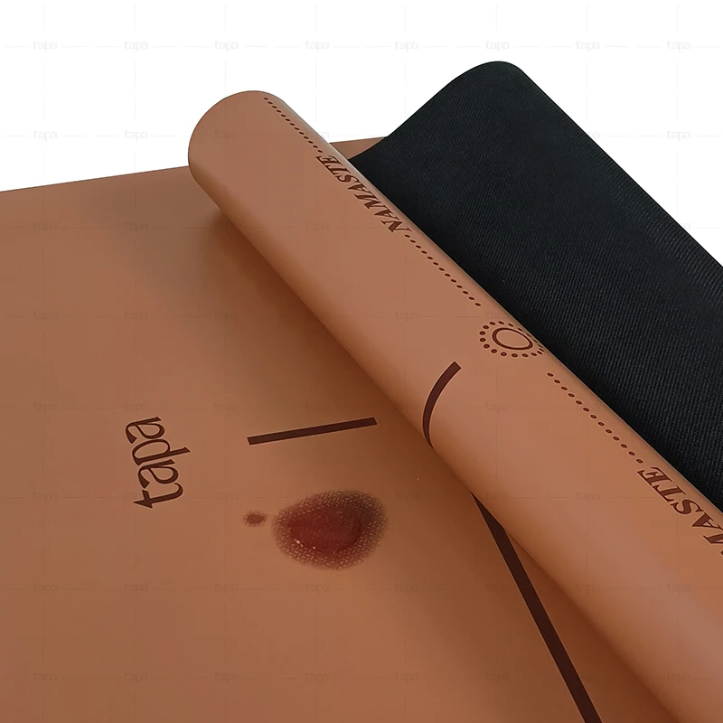 High Quality Natural Rubber Yoga Mat with Body Lines Eco Friendly Absorb Sweat Anti-slip PU Rubber Yoga Mat Custom Service