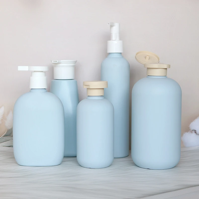 MAYSURE Custom Manufacturer 50 ml 100 ml 440 ml 500 ml Colored Plastic Bottle oblate shape with flip top Plastic Cosmetic Bottle