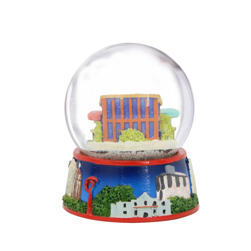 Custom wholesale American Souvenirs resin water Globe Washington DC Glass crystal Ball Albuquerque new mexico Snow Globe