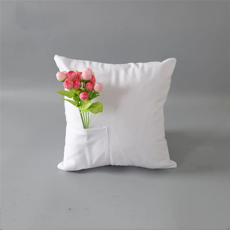 8' Inches Custom Printed Pillow Covers Soft Plush Tooth Fairy Sublimation Blank With Side Pocket Cushion