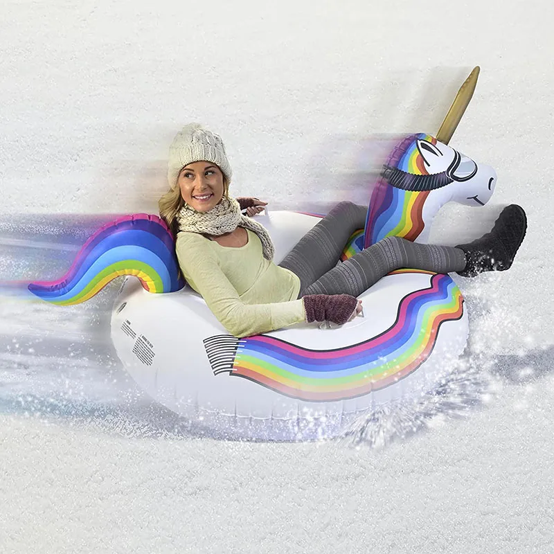 Huizhou ltd Winter Snow Tube - Inflatable Sled for Kids and Adults Unicorn