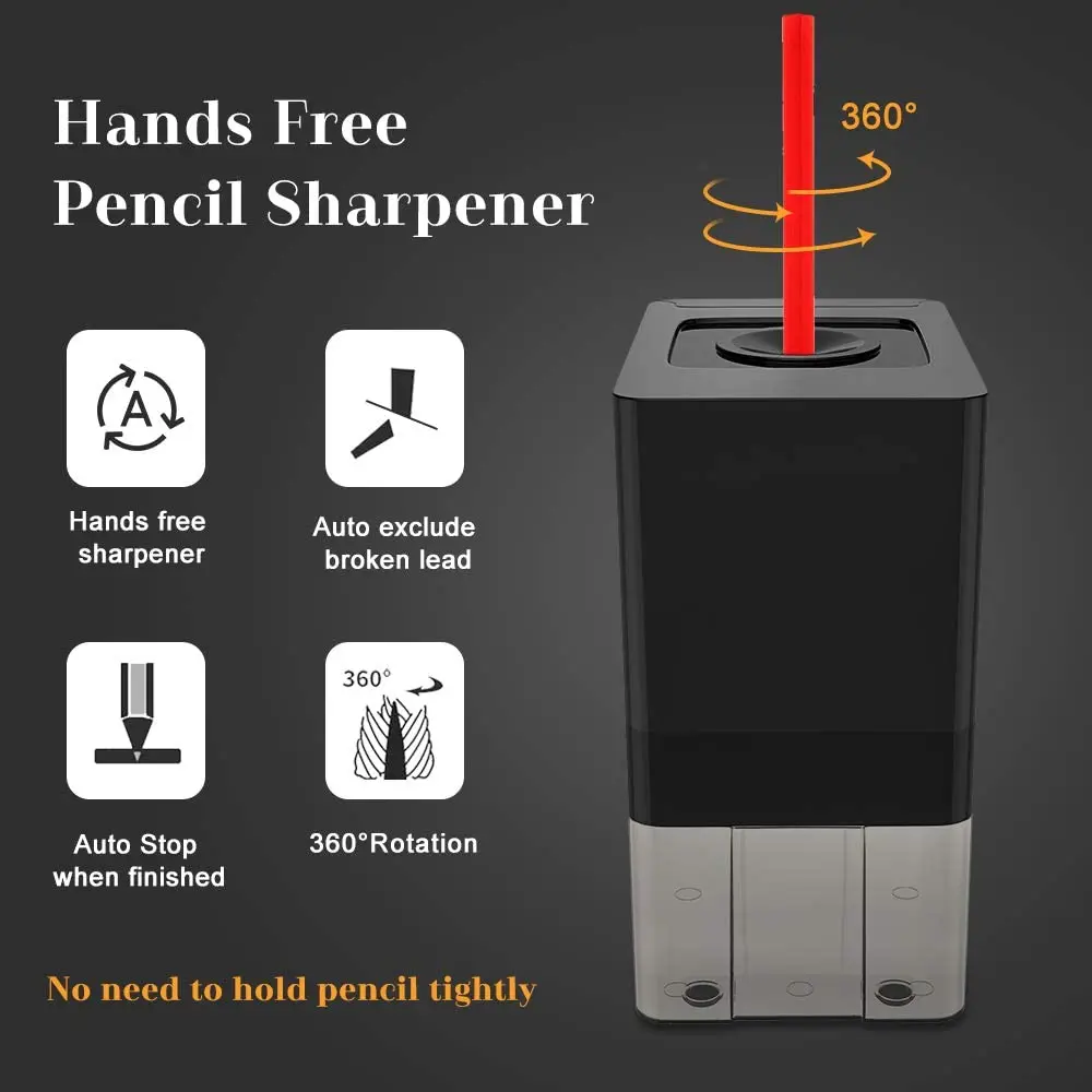 Heavy Duty Automatic Smart Sharpening Wholesale  Single Hole Pencil Sharpener School Suppler
