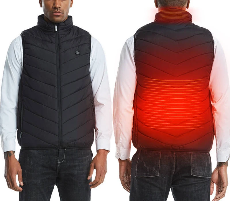 Wholesale Black USB 5V Smart Electric Cotton Men Women Heated Vest Jacket
