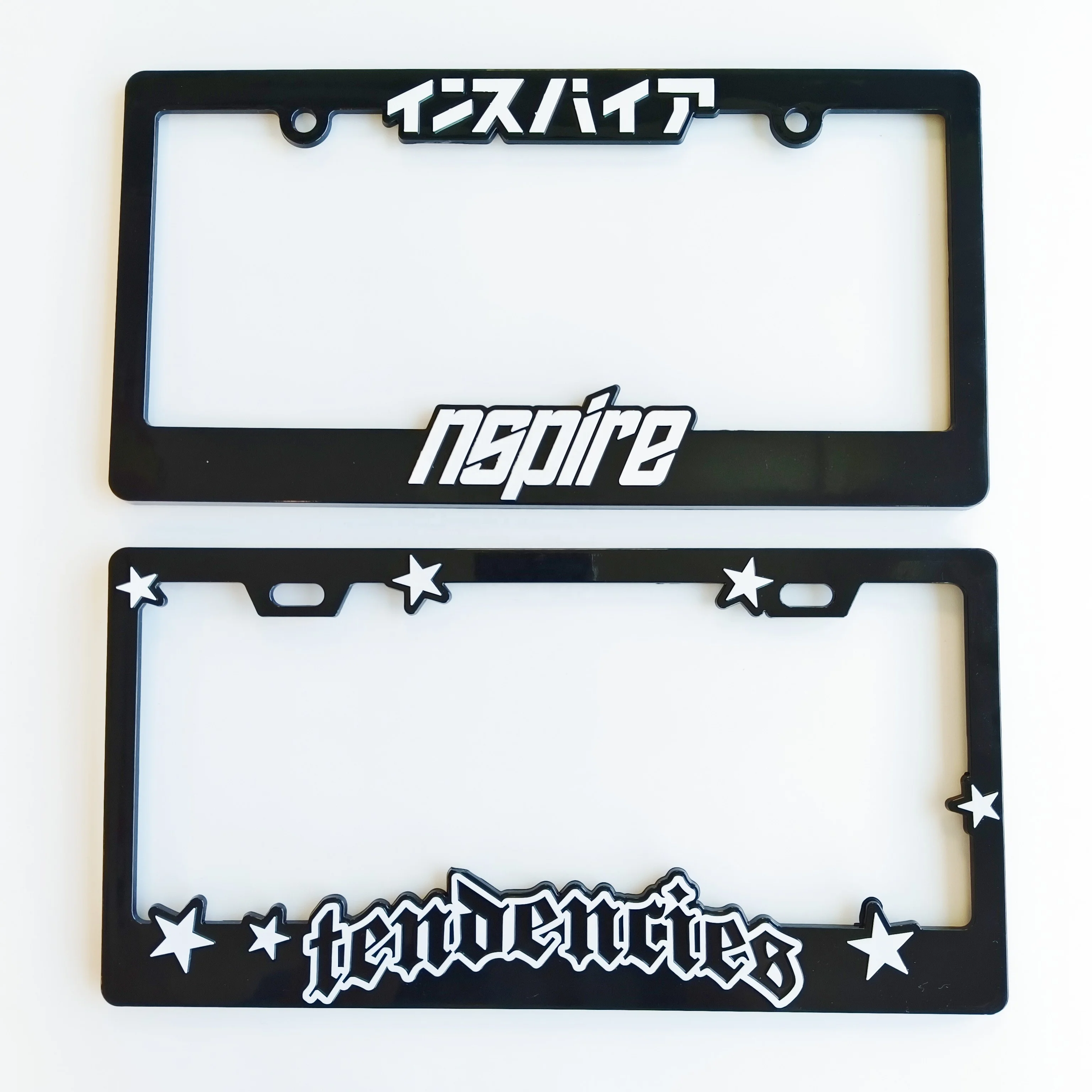 Customized Personalized  License Plate Holder Us Standard  Car Number Company logo License Plates Frame Wholesale Custom Logo