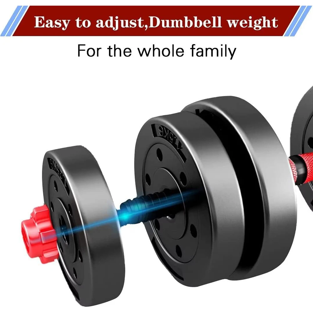 Adjustable Dumbbells 20/30/40/60/80lbs Free Weights Dumbbells Set Convertible To Barbell A Pair of Lightweight for Gym Equipment