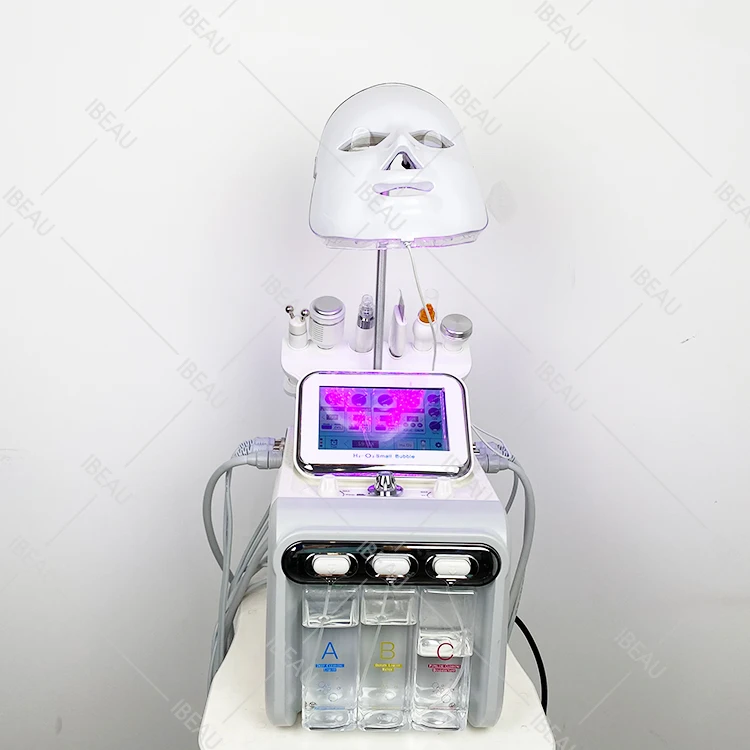 Portable 7 in 1 hydra aqua peeling facial machine H2O2 oxygen jet peel hydro microdermabrasion facial machine