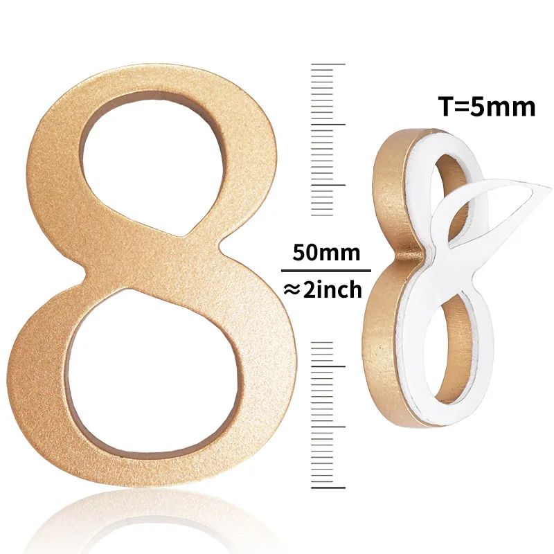 House Number Floating Metal Home  Hotel Door Outdoor Address Sign Plates House Numbers