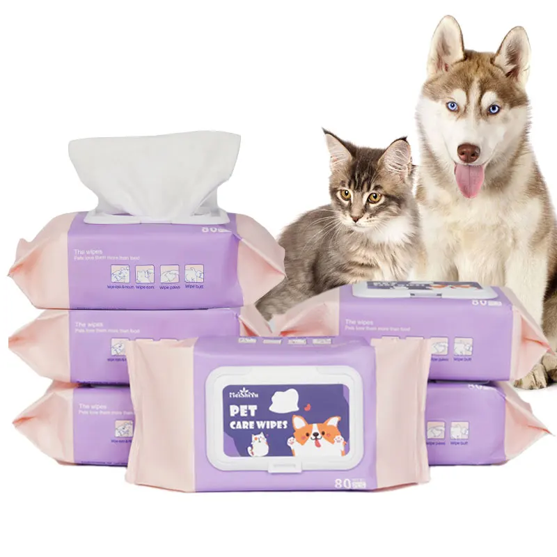 Top Quality Organic OEM Factory Custom Wet Paper Napkin Cleaning Pet Dog Wet Wipes