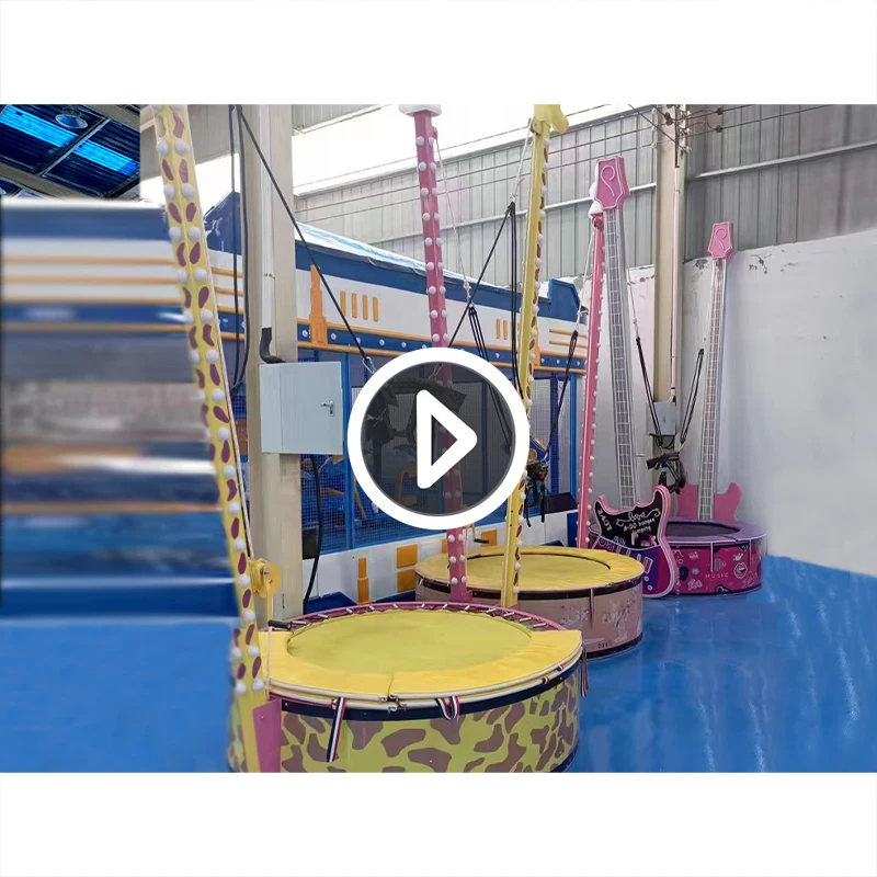 Electric Power-Driven Bungee Jumping Equipment For Kids and Adults Single Trampoline Bungee For Sale