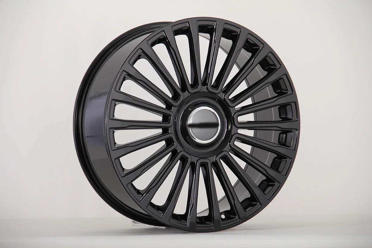 Rep 395  Black Machine Face Gloss Black   and Multi-spoke PCD 20 21 22  inch available in stock Passenger Car Wheel