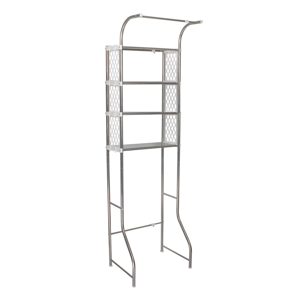 
Stainless Steel Multifunctional Bathroom Rack Toilet Shelf Over Washing Machine Storage Rack 
