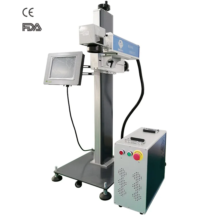 JPT MOPA M7 20W 30W 60W 80W 100W Laser Coding System Flying Marking Machine Flow Production Line Automatic Fiber Laser Printer